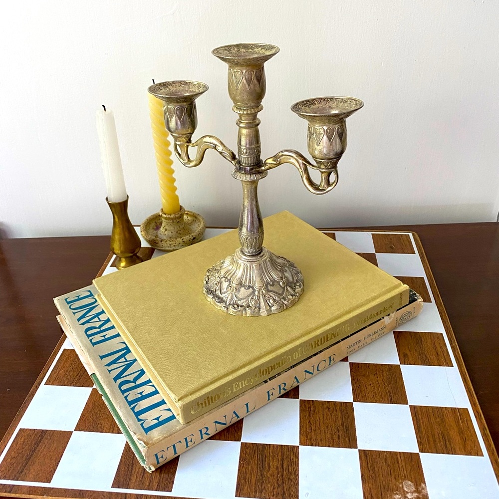 Vintage Cast Zinc Candelabra